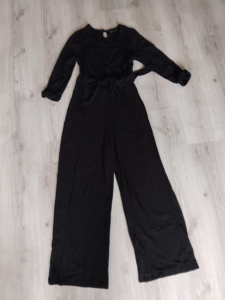 Zwarte jumpsuit King Louie maat M viscose/elastaan, Kleding | Dames, Jumpsuits, Maat 38/40 (M), Zwart, Ophalen of Verzenden, Zo goed als nieuw