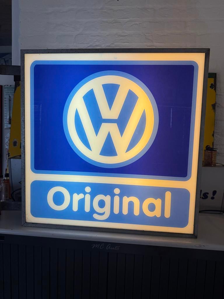 Vintage Volkswagen Original Lichtbak - Garage Reclame, Verzamelen, Ophalen, Gebruikt, ., Lichtbak of (neon) lamp