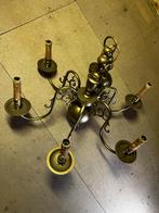 Messing luster met 6 armen – vintage, Ophalen of Verzenden