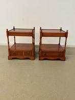 Lamptafel taxus, twee stuks, Huis en Inrichting, Minder dan 55 cm, Gebruikt, Vierkant, Engels / Klassiek