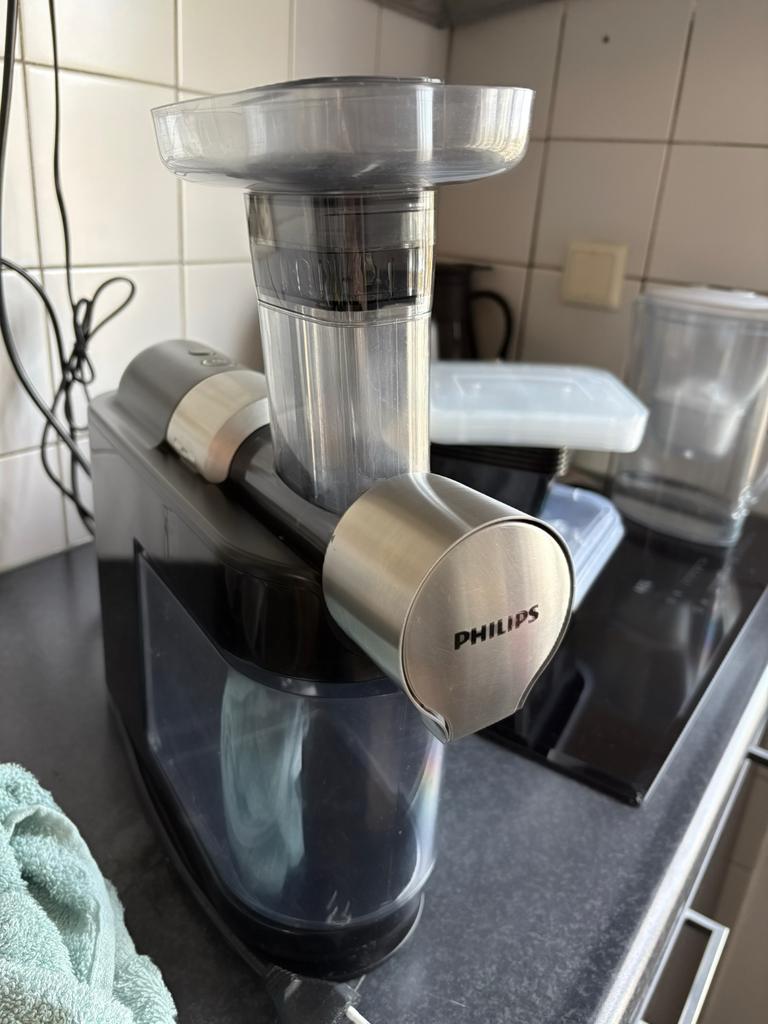 Philips Slowjuicer, Ophalen of Verzenden, Gebruikt, Elektrisch, Slowjuicer