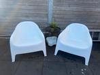Set Ikea SKARPÖ Fauteuils Tuinstoel Wit, Ophalen, Zo goed als nieuw, Kunststof