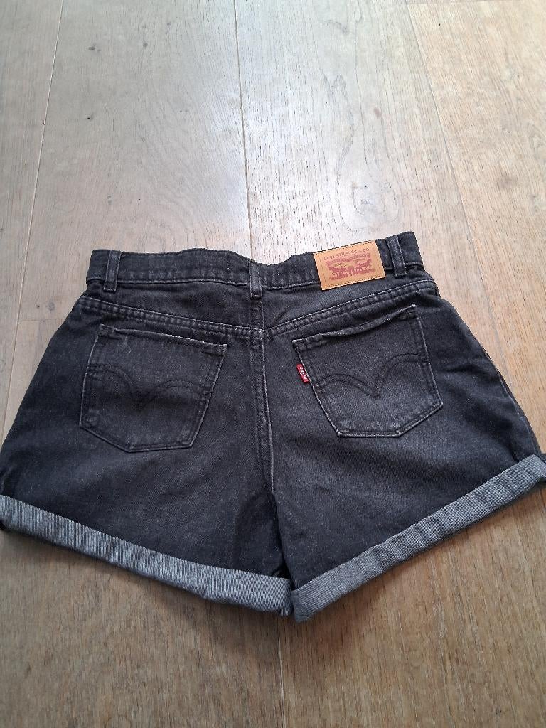 Levi strauss denim short zwart maat 14 jaar, Ophalen of Verzenden, Zo goed als nieuw, Broek