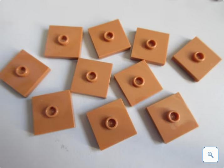 nr. 6925 l.bruine plaatjes 2x2 met 1 stud, Ophalen of Verzenden, Zo goed als nieuw, Complete set, Lego