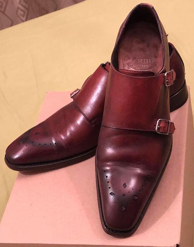 HARRIS 9526 Bordeaux gespschoenen Mt 8 1/2  (42,5, 43), Kleding | Heren, Schoenen, Ophalen of Verzenden, Gedragen, Overige kleuren