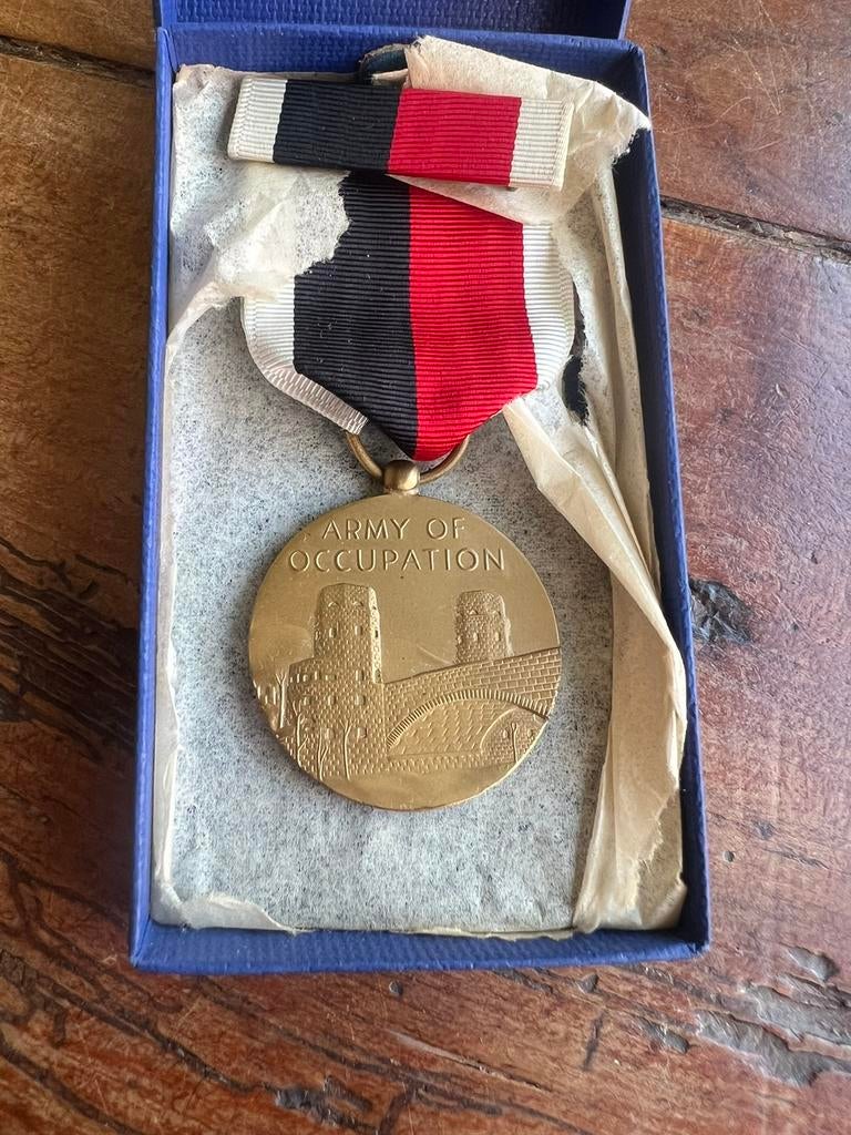 WO2 Amerikaans Occupation Medal Medaille in doosje, Verzamelen, Militaria | Tweede Wereldoorlog, Ophalen of Verzenden, Nederland