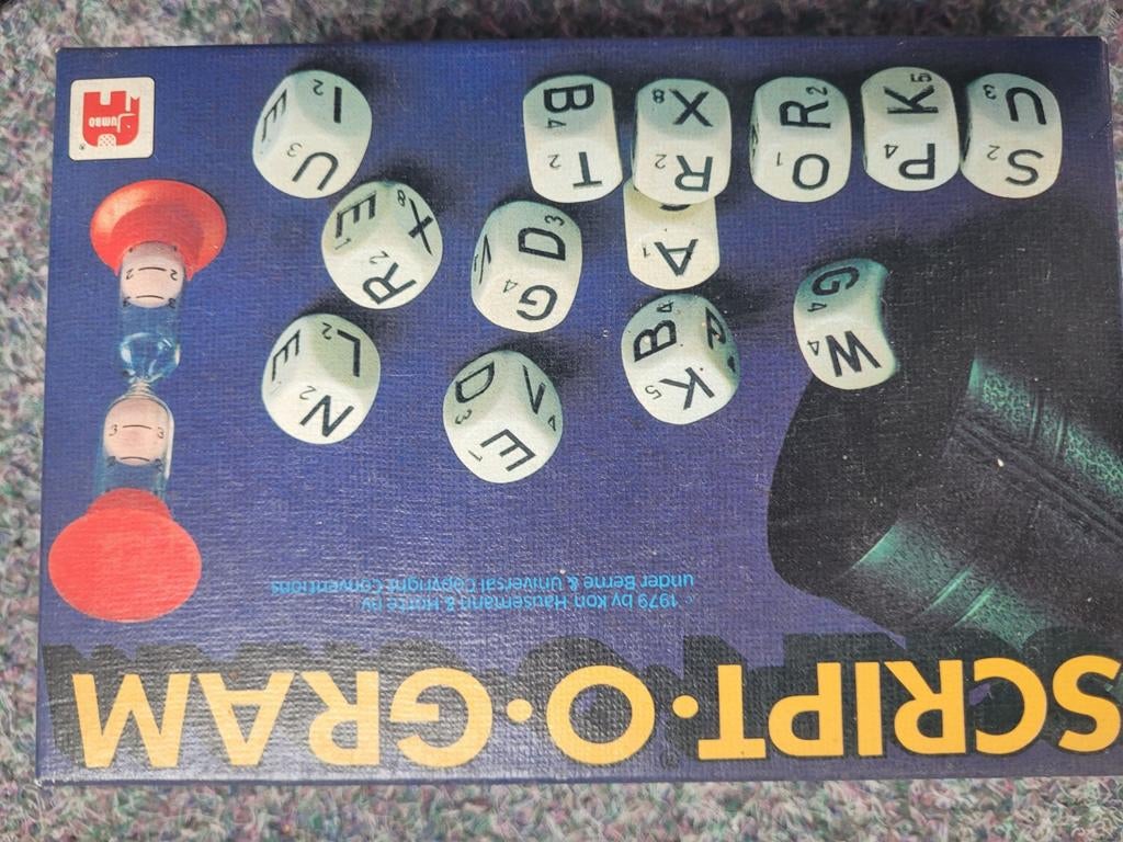 Script-O-Gram Woordspel - Vintage dobbelspel, Vijf spelers of meer, Ophalen of Verzenden, Gebruikt, Jumbo