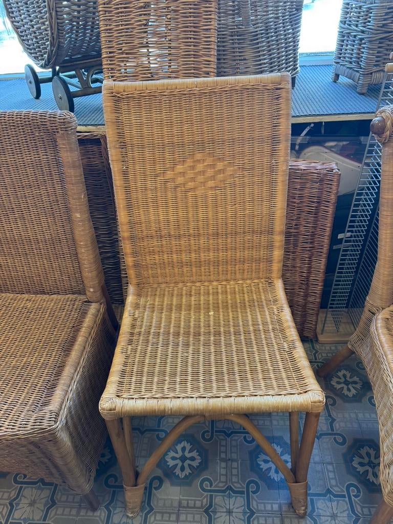 1 stoel rotan, Ophalen, Bruin, Riet of Rotan, Eén