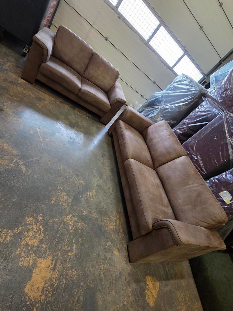 Haveco banken 219cm en 160cm - ook los te koop, Ophalen, Gebruikt, Driepersoons, Stof