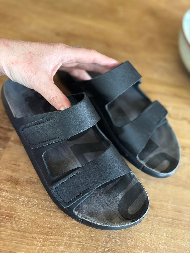 Ecco sandalen dames mt39 zwart izgs, Zwart, Zo goed als nieuw, Sandalen of Muiltjes, Ophalen of Verzenden