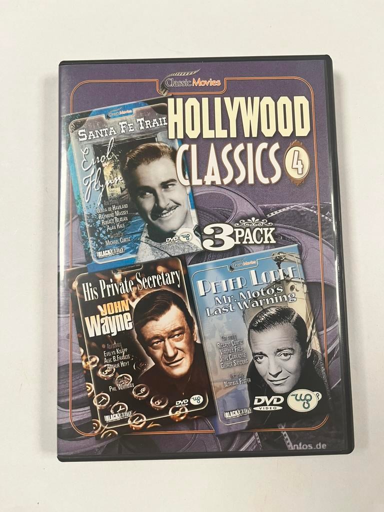 Hollywood classics 4 met oa Santa Fe Trail (1940) NL-DVD, Alle leeftijden, Overige genres, Ophalen of Verzenden, Zo goed als nieuw