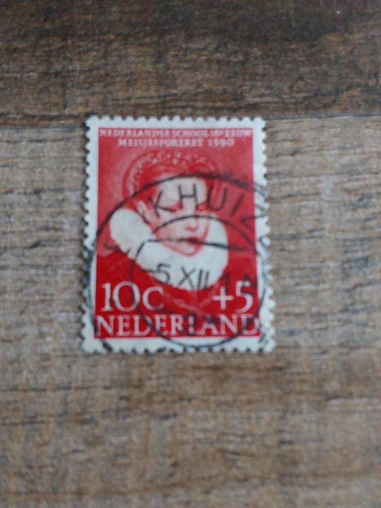 Nvph 686 Kinderzegel. Meisjesportret. Gestempeld  Enkhuizen, Postzegels en Munten, Postzegels | Nederland, Ophalen of Verzenden