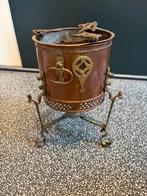 Antieke Koperen Vuurkorf met Sierlijke Details, Ophalen of Verzenden, Koper