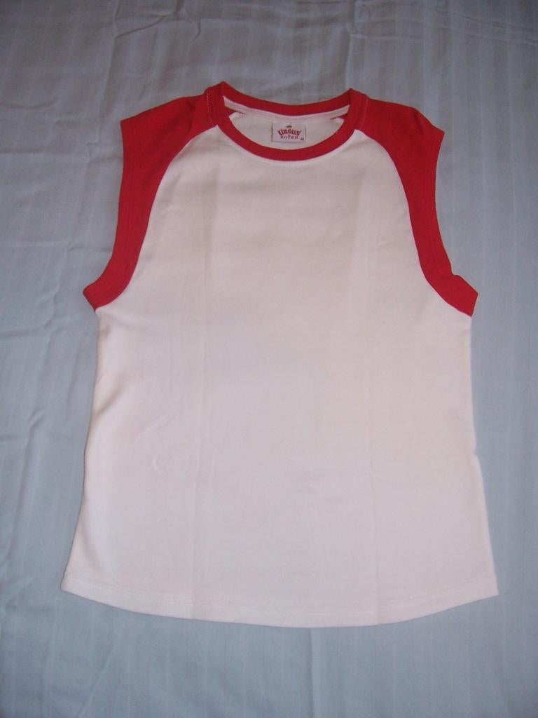 Shirt merk Ursus in kleur wit met rood maat M, Kleding | Dames, Tops, Maat 38/40 (M), Ursus, Wit, Ophalen of Verzenden