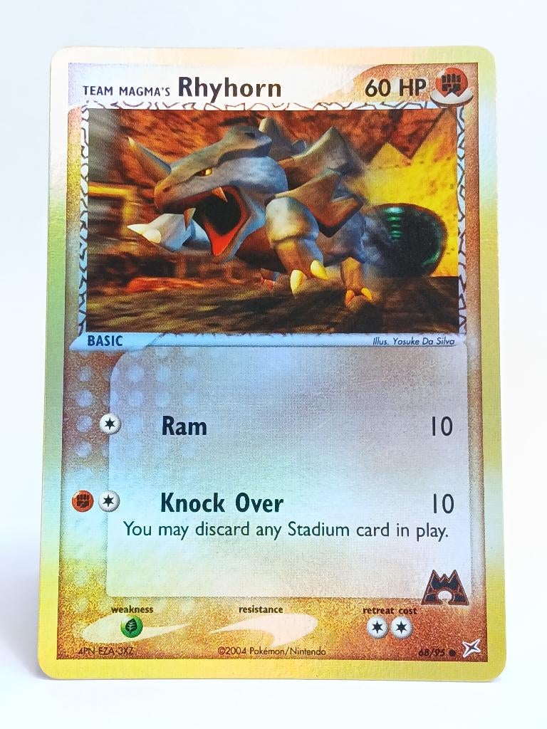 Pokémon - Team Magma's Rhyhorn - 68/95 - Reverse Holo, Verzenden, Zo goed als nieuw, Losse kaart, Foil