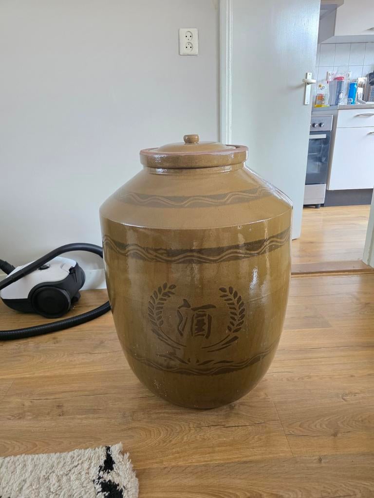 Grote keramische fermentatiepot (2 stuks beschikbaar), Huis en Inrichting, Keuken | Keukenbenodigdheden, Ophalen