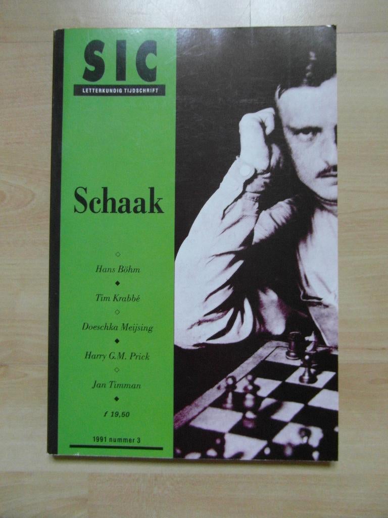SIC schaken Letterkundig  1991, Ophalen of Verzenden, Minder dan 500 stukjes, Gebruikt, Schaken