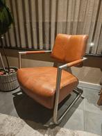 XOON Leren Stoel van Buffelleer - Lichte schade achterkant, Huis en Inrichting, Stoelen, Ophalen, Gebruikt, Bruin, Leer