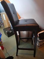 Vier nette barkrukken - leer/hout, Huis en Inrichting, Ophalen, Zo goed als nieuw, 90 cm of meer