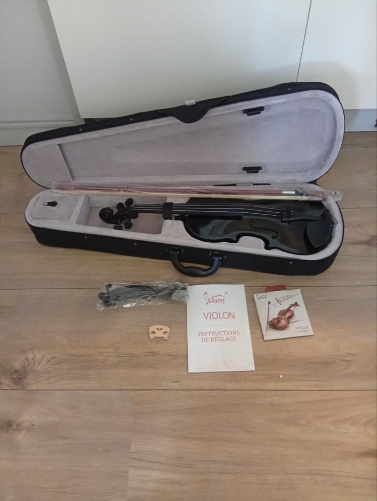 Glarry Viool nieuw in koffer, Onbekend, Ophalen of Verzenden, 4/4-viool, Met koffer
