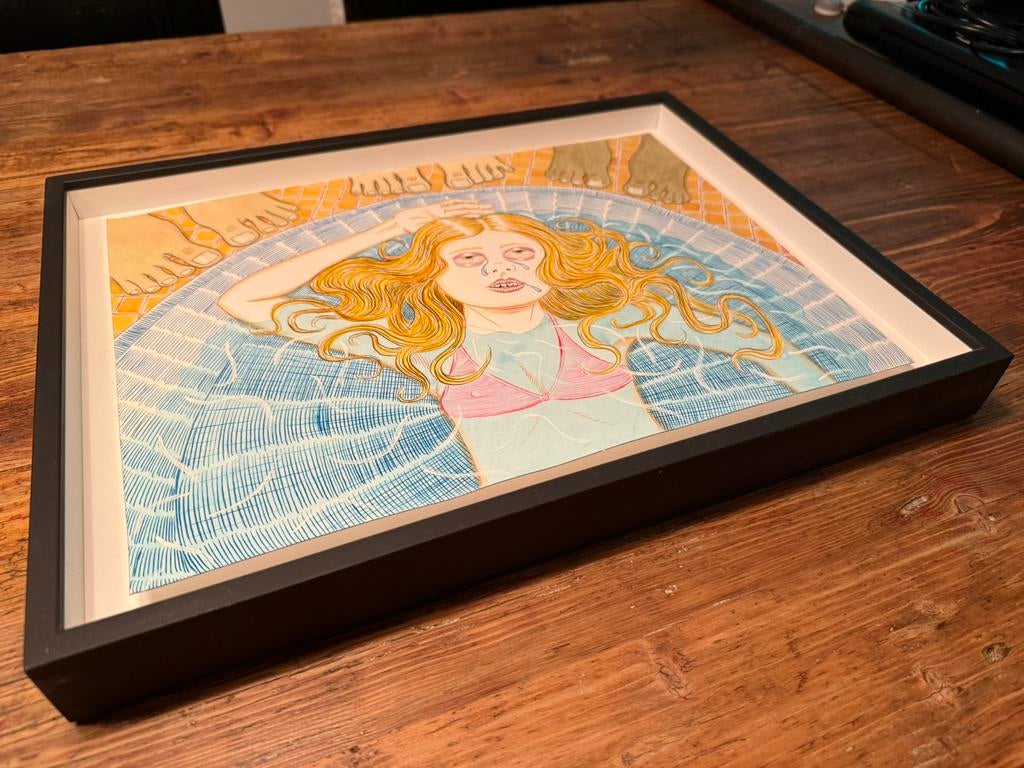 Ed Templeton - originele ingelijste tekening, Ophalen