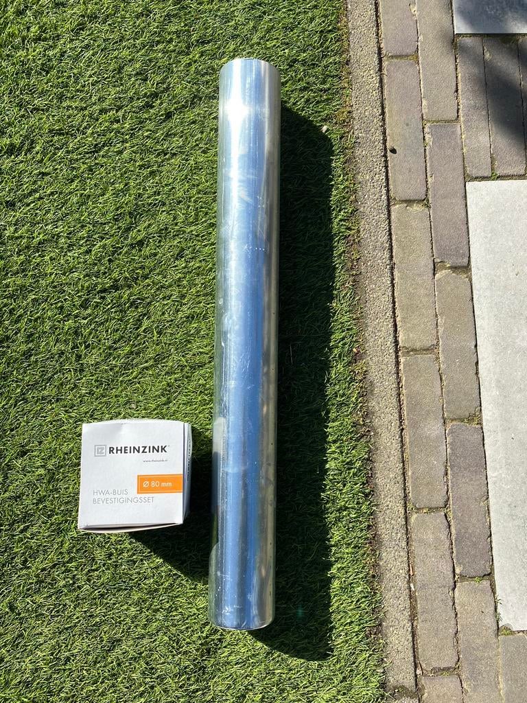 Zinken pijp en wrong, Doe-het-zelf en Verbouw, Buizen en Afvoer, Ophalen of Verzenden, Zo goed als nieuw, Zink, Minder dan 2 meter