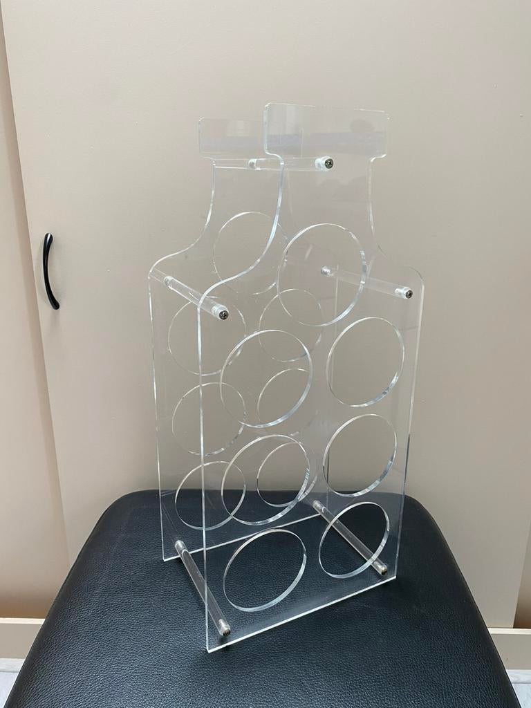 Lucite plexiglas/perspex wijnflessen rek, Ophalen of Verzenden, Gebruikt, Kunststof, Minder dan 50 cm