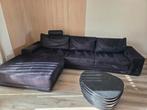 Zwarte hoekbank, Huis en Inrichting, Banken | Bankstellen, Ophalen, Gebruikt, 100 tot 125 cm, Hoekbank