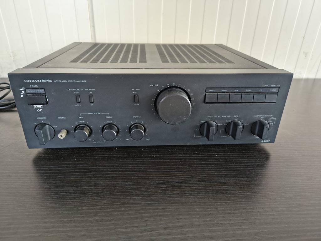 Onkyo Integra A-8057 Geïntegreerde Stereo Versterker, Gebruikt, Ophalen of Verzenden, 60 tot 120 watt, Stereo