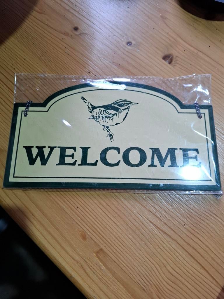 Welkombordje, Huis en Inrichting, Ophalen of Verzenden, Nieuw