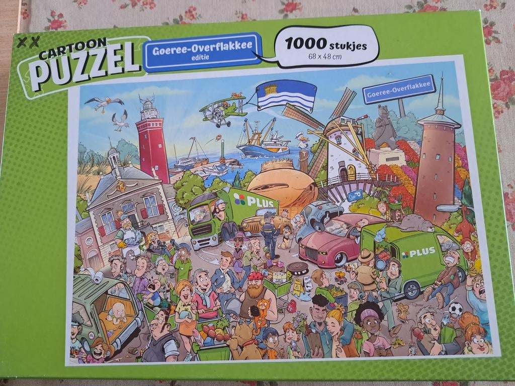 Cartoon Puzzel Goeree-Overflakkee editie 1000 stukjes, Ophalen, 500 t/m 1500 stukjes, Gebruikt, Legpuzzel