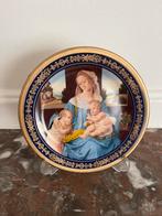 Miniatuur Wandbordje Bidasoa Madonna met KindGoudKobaltblauw, Antiek en Kunst, Antiek | Wandborden en Tegels, Ophalen of Verzenden