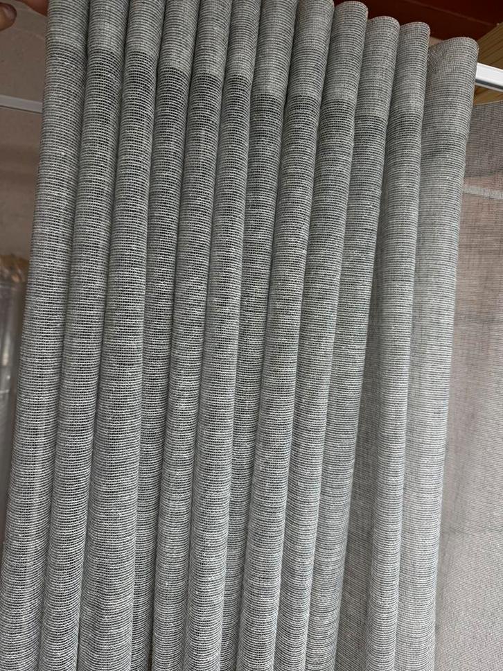 2 sets gordijnen - wave plooi, Huis en Inrichting, Stoffering | Gordijnen en Lamellen, 200 cm of meer, 150 tot 200 cm, Grijs, Ophalen of Verzenden