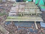 Partij hardhouten schuttingpalen en planken +/- 30 jaar oud, Ophalen, Minder dan 3 meter, Hout, 1 tot 2 meter