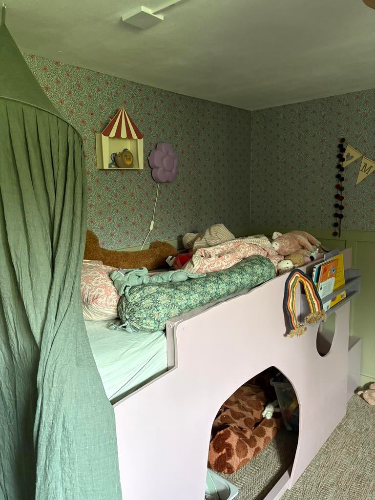 Ikea kura bed, 85 tot 100 cm, Ophalen of Verzenden, Zo goed als nieuw, Matras
