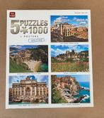 1 goede doos met 5 legpuzzel  van elk 1000 stukjes, Ophalen of Verzenden, 500 t/m 1500 stukjes, Gebruikt