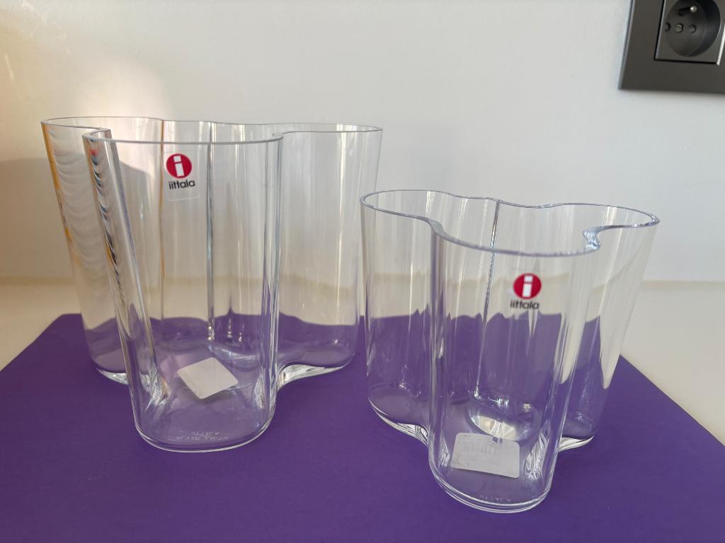 Iittala Alvar Aalto set vazen 95 en 120 mm, Huis en Inrichting, Woonaccessoires | Vazen, Overige kleuren, Ophalen of Verzenden