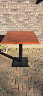 Bistrotafel met masief eiken blad en ijzeren poot, Ophalen