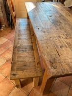 Robuuste tafel van wagondelen 200x100, Ophalen, Gebruikt, 50 tot 100 cm, Landelijk