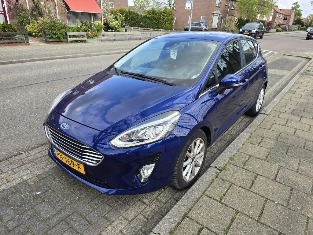 Ford Fiësta 1.0 Ecoboost 100pk Aut 5dr 2017 Blauw, Voorwielaandrijving, 40 €/maand, Euro 6, 580 kg