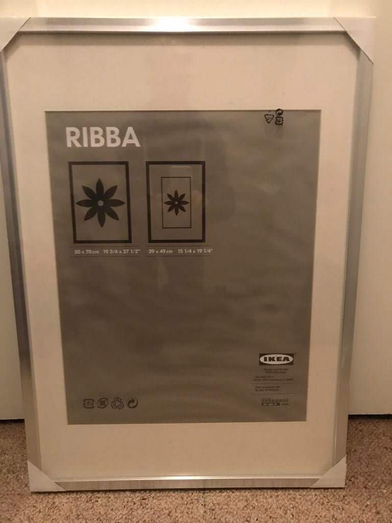 Ribba Ikea lijst zilverkleurig 70x50 cm, Ophalen, Nieuw