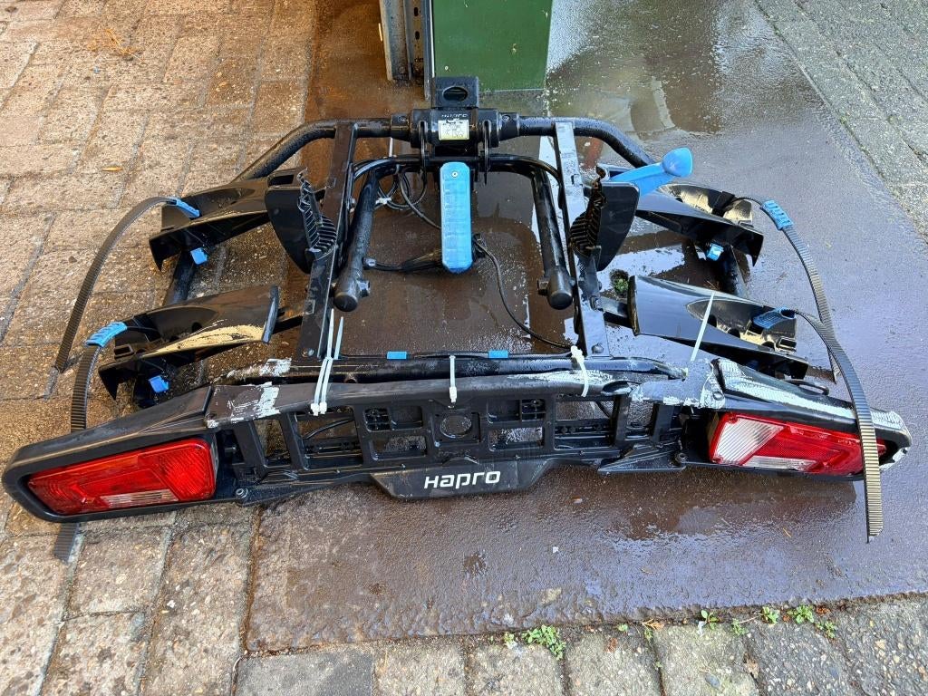 Hapro fietsendrager voor 3 fietsen – trekhaak –  verlichting, Auto diversen, Fietsendragers, Ophalen, 3 fietsen of meer, Gebruikt