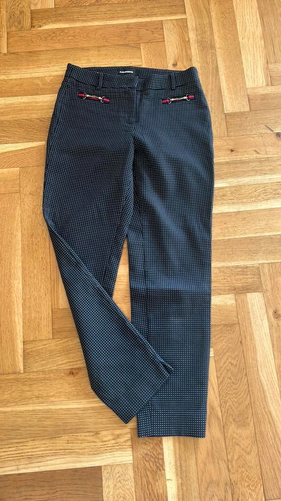 Cambio broek blauw wit stipje 36, Kleding | Dames, Broeken en Pantalons, Blauw, Ophalen of Verzenden, Zo goed als nieuw, Maat 36 (S)