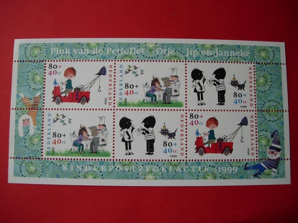 NL blok kinderzegels 1999, Postzegels en Munten, Verzenden, Na 1940, Postfris