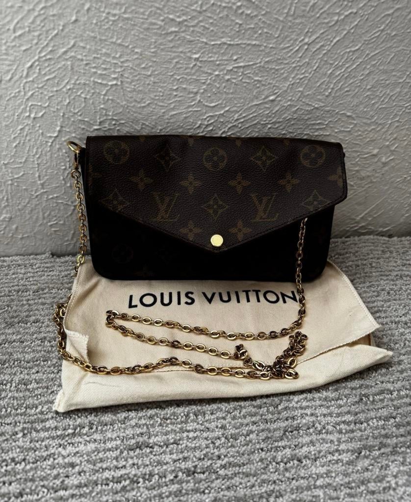 Louis vuitton felicie pochette, Ophalen of Verzenden, Zo goed als nieuw, Zwart