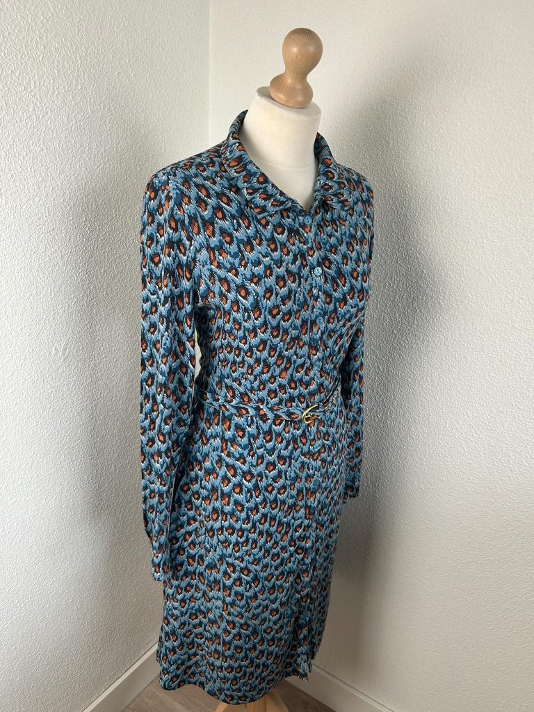 Fabienne Chapot maat 40 blauwe Hayley jurk 1950, Maat 38/40 (M), Blauw, Ophalen of Verzenden, Zo goed als nieuw