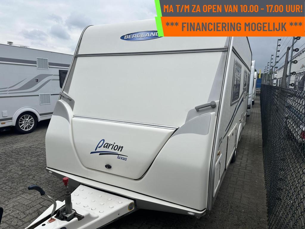 BERGLAND PARION LUXUS 450 ENKELE BEDDEN + MOVER + VOORTENT, Caravans en Kamperen, Overige merken, Bedrijf, 6 tot 7 meter, Tot en met 4