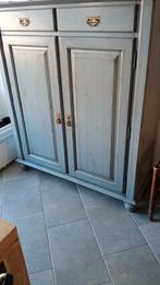 2 blauw grijze meidenkasten plankenkasten 2 lades, Ophalen, Zo goed als nieuw