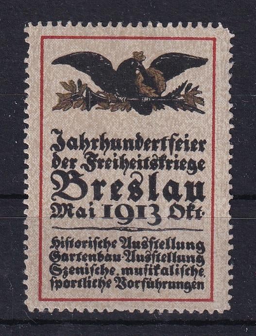 X83A) 1913 Breslau speciaal vignet adelaar, Verzenden, Duitse Keizerrijk, Postfris