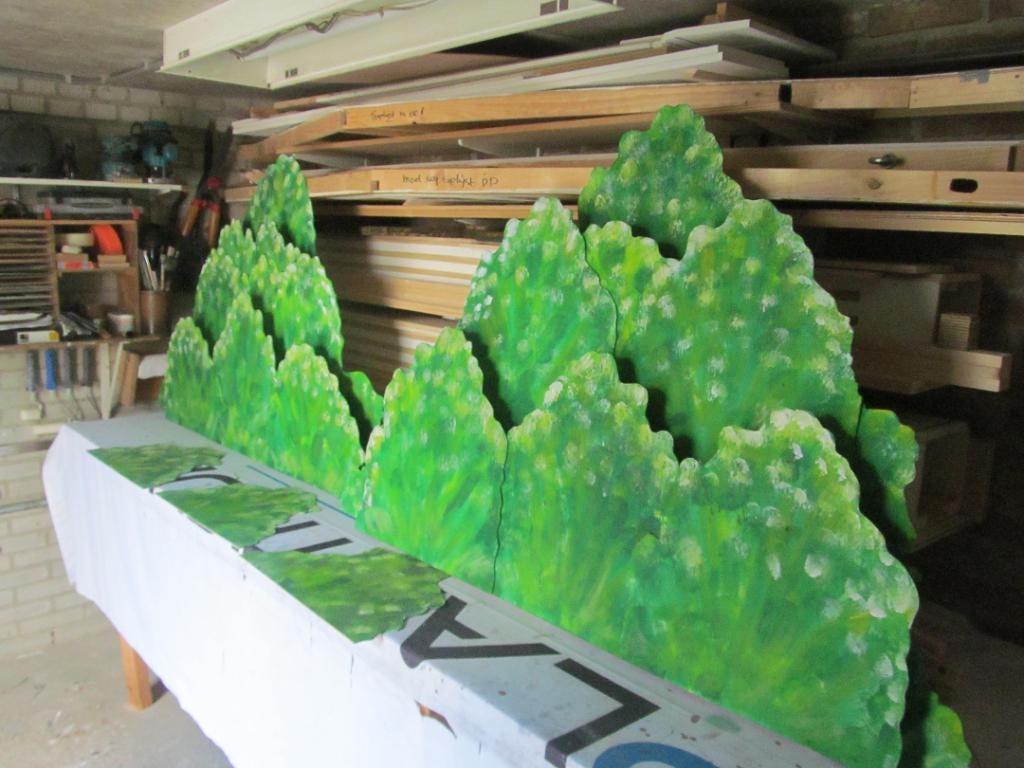 4 x Struiken  Theater Props, Ophalen, Zo goed als nieuw, Toneelattributen of Onderdelen